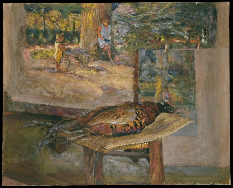 Intérieur avec peintures et faisan - Édouard Vuillard