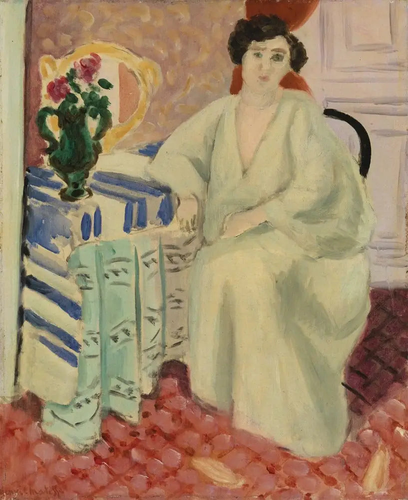 Intérieur avec personnage assis - Henri Matisse image 1 reproduction de peinture à l’huile