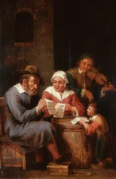 Intérieur avec personnages - David Teniers le Jeune image 1 copie de tableau peinte à la main