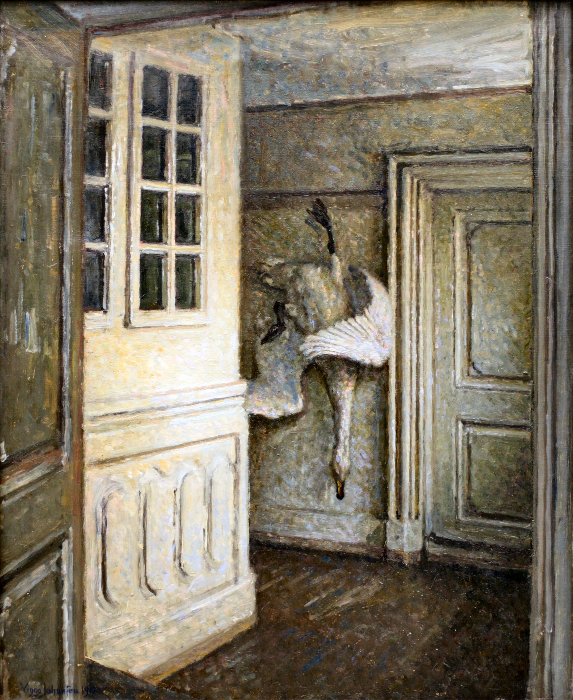 Intérieur avec un cygne mort - Viggo Johansen image 1 reproduction réalisée par Alpha Reproduction