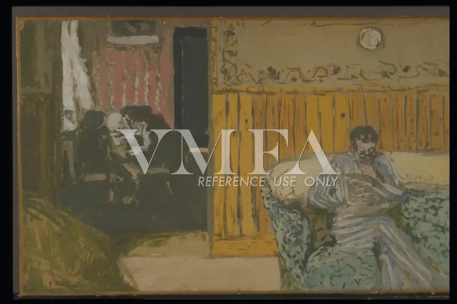 Intérieur avec un homme lisant - Édouard Vuillard