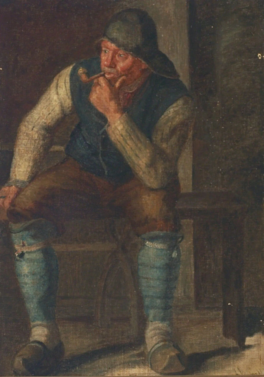 Intérieur avec un pêcheur. - Michael Peter Ancher