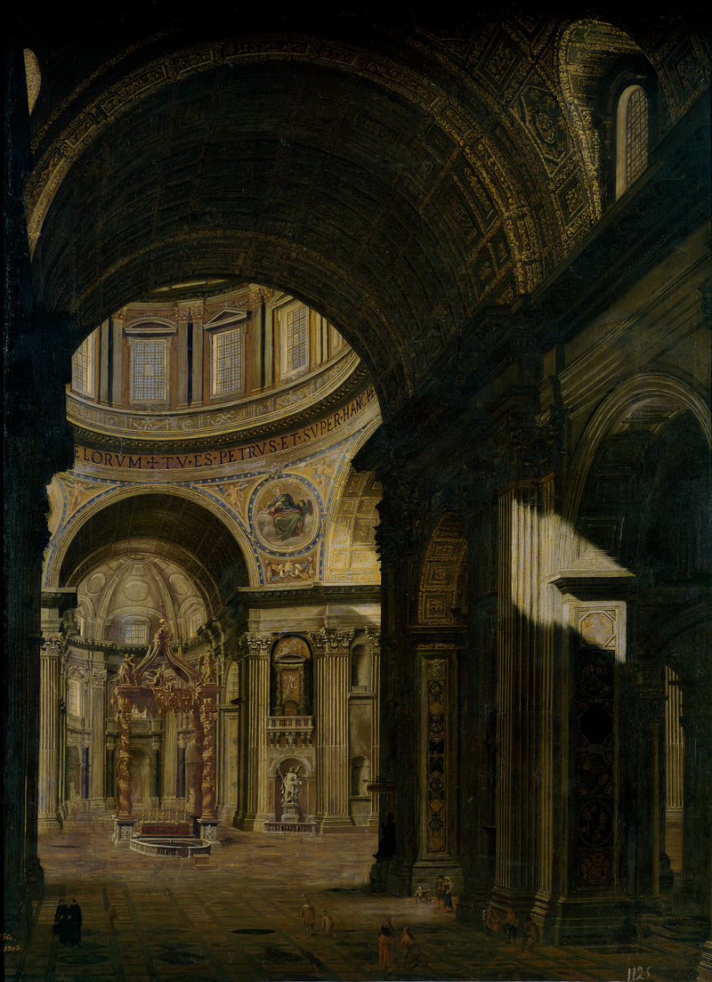 Intérieur de la basilique Saint-Pierre à Rome - Filippo Gagliardi