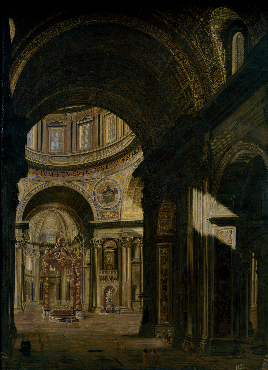Intérieur de la basilique Saint-Pierre à Rome - Filippo Gagliardi