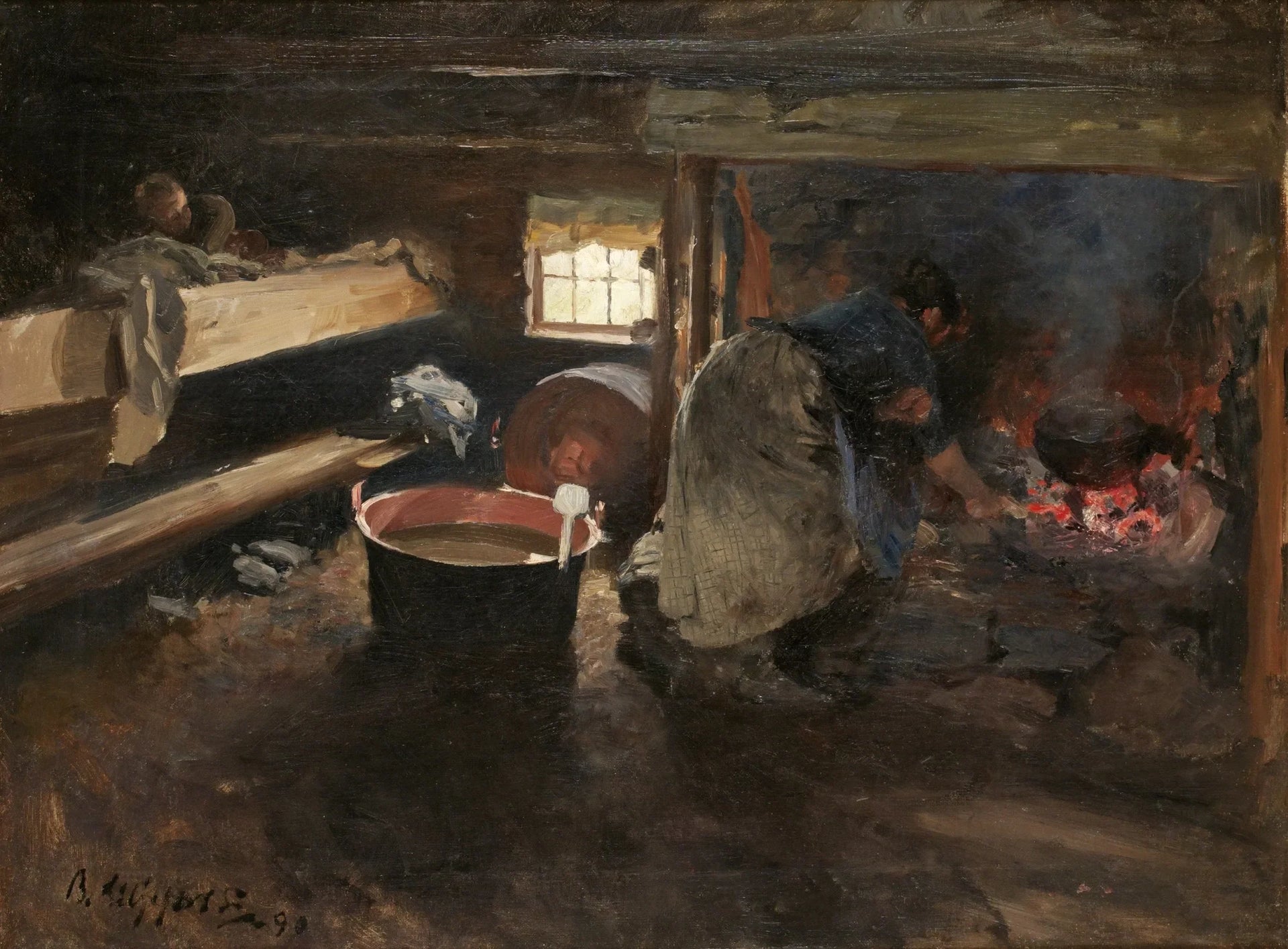 Intérieur - Bruno Liljefors image 1 tableau peint à l’huile sur toile