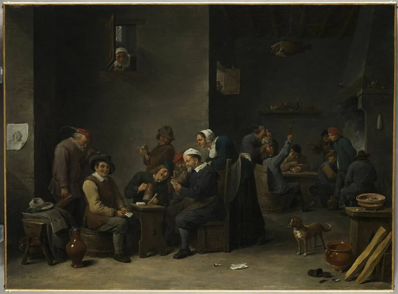 Intérieur de cabaret. La partie de cartes - David II Teniers