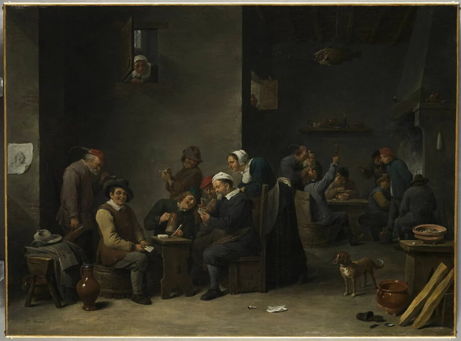 Intérieur de cabaret. La partie de cartes - David II Teniers
