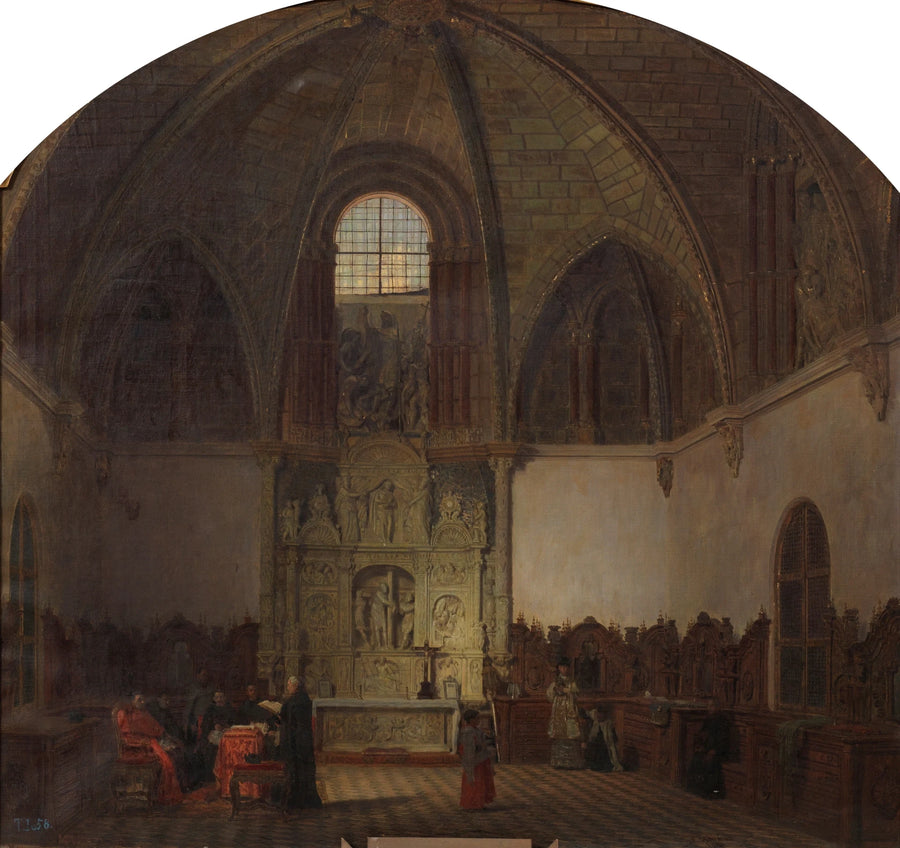 Intérieur de la chapelle de San Bernardo où ont prêté serment les membres de la communauté de Castille (aujourd'hui sacristie principale de la cathédrale d'Ávila) à l'occasion d'une conférence tenue par son évêque et son chapitre - Pablo Gonzalvo