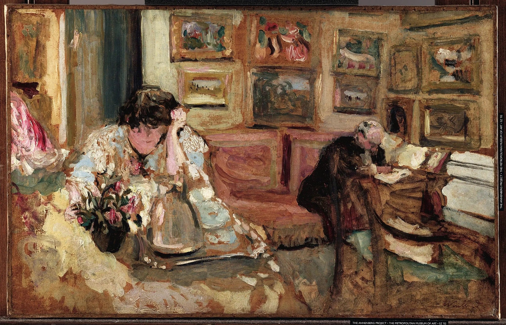 Intérieur chez Mme Hessel - Édouard Vuillard image 1 tableau peint à l’huile sur toile