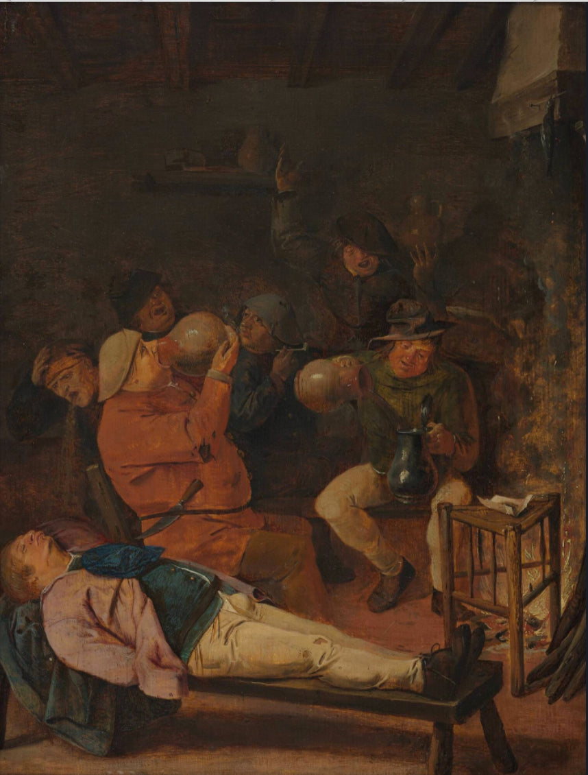Intérieur d'une auberge - Adriaen Brouwer image 1 reproduction réalisée par Alpha Reproduction