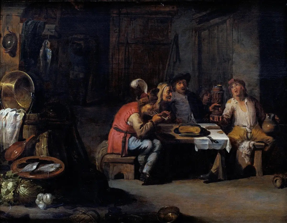 Intérieur d'une brasserie - David Teniers le Jeune image 1 copie de tableau peinte à la main