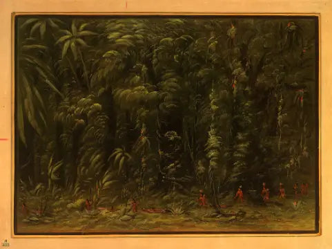 Intérieur d'une forêt amazonienne - Zurumati - George Catlin image 1 copie peinte à la main à l’huile