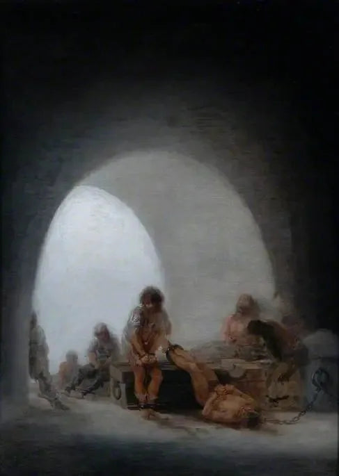 Intérieur d'une prison - Francisco de Goya image 1 reproduction artisanale de tableau