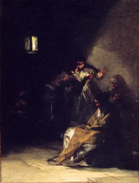 Intérieur d'une prison - Francisco de Goya image 1 reproduction de peinture à l’huile