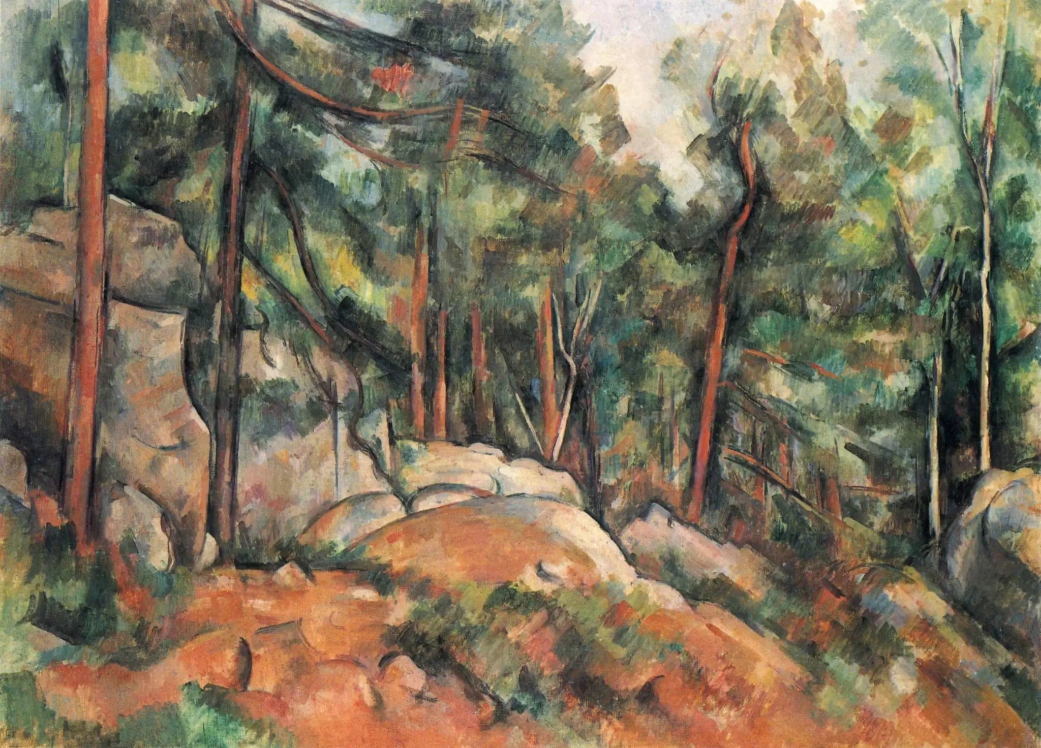Intérieur de forêt - Paul Cézanne image 1 copie peinte à la main à l’huile