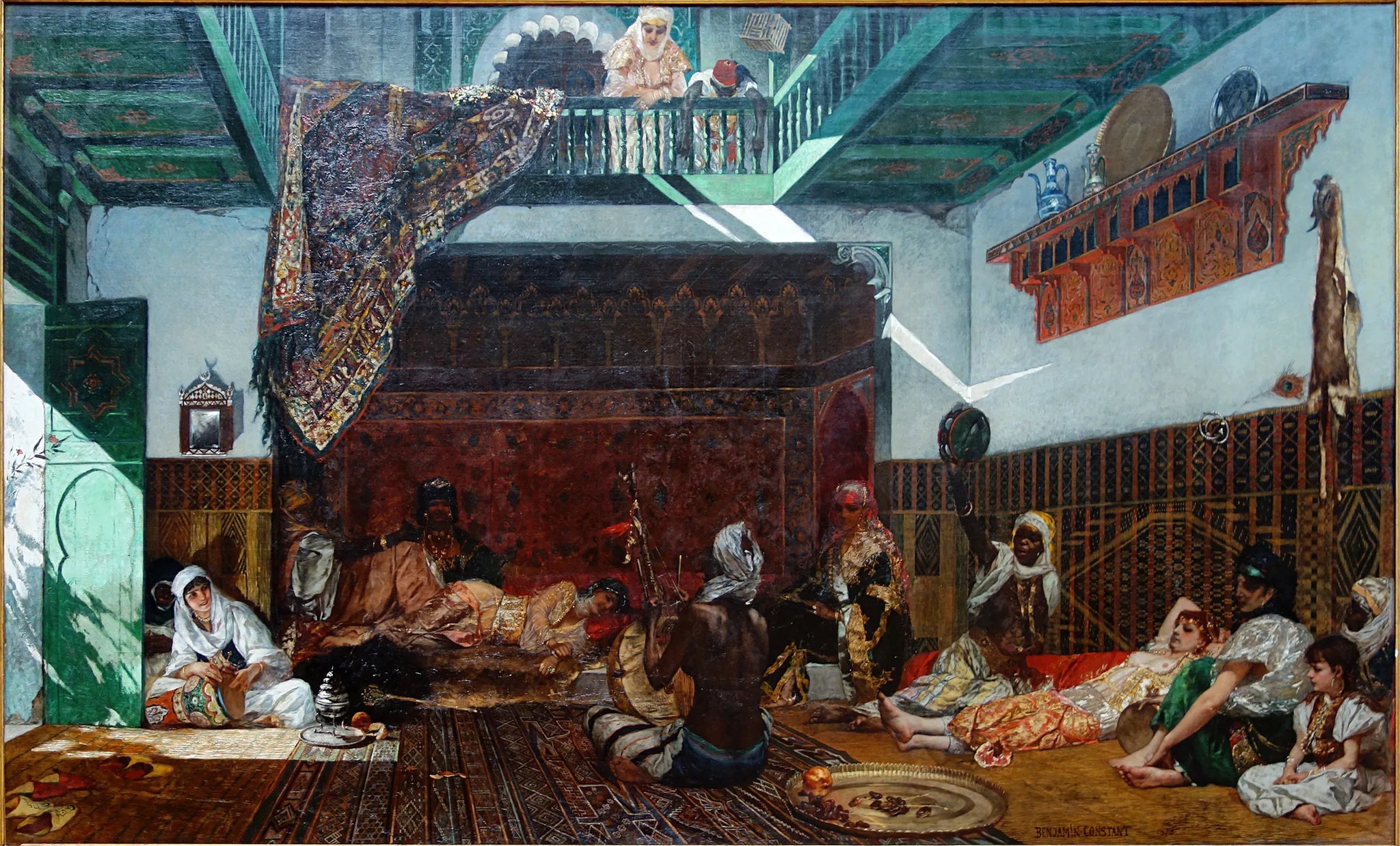 Intérieur de harem au Maroc - Jean-Joseph Benjamin-Constant image 1 reproduction artisanale de tableau