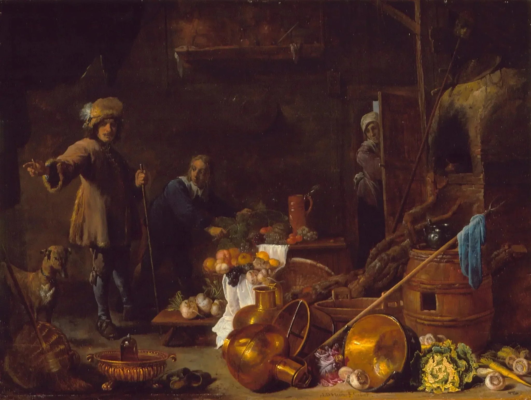 Intérieur de la cuisine - David Teniers le Jeune image 1 tableau peint à l’huile sur toile