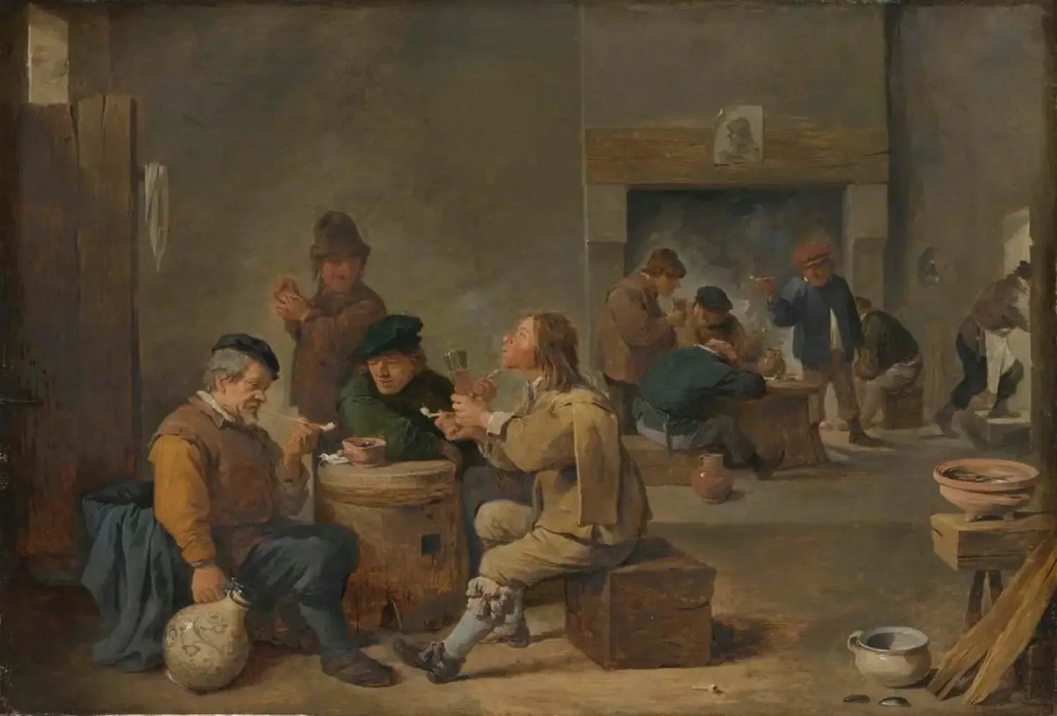 Intérieur de la taverne - David Teniers le Jeune image 1 reproduction de peinture à l’huile