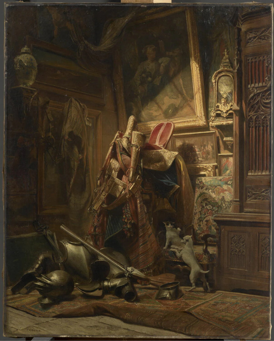 Intérieur, dit aussi Panoplies et harnais orientaux - Charles Giraud