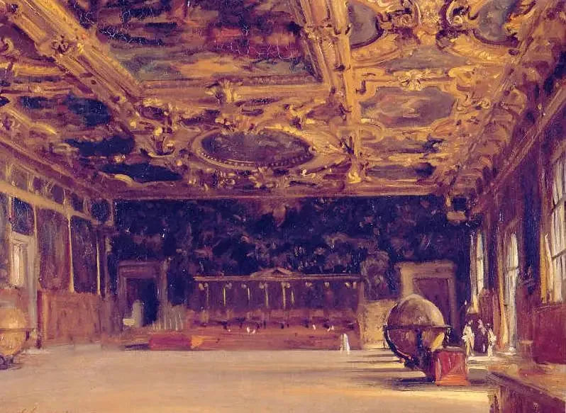 Intérieur du palais de Dodge - John Singer Sargent image 1 copie peinte à la main à l’huile