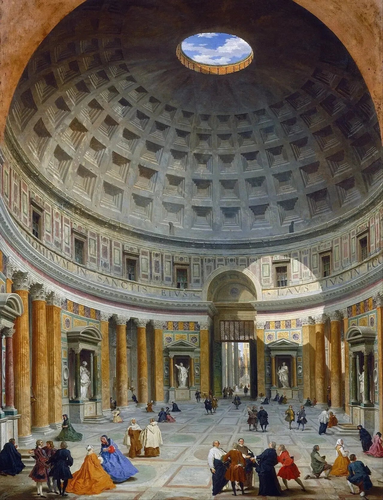 Intérieur du Panthéon, Rome - Giovanni Paolo Panini image 1 copie de tableau peinte à la main