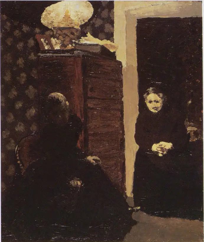 Intérieur, effet de soir - Édouard Vuillard image 1 reproduction d’œuvre d’art à l’huile
