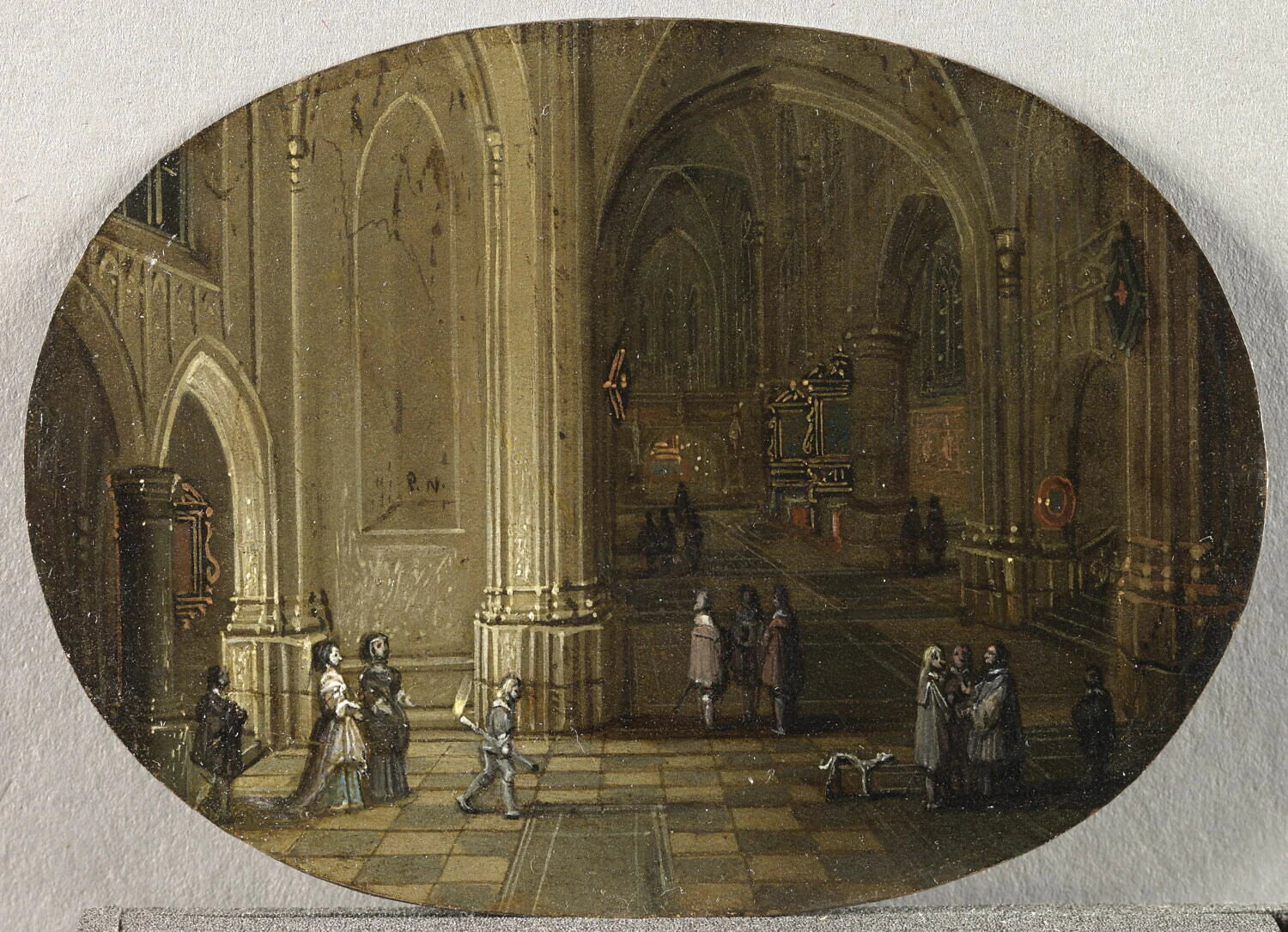 Intérieur d'église. Effet de nuit - Pieter II Neefs