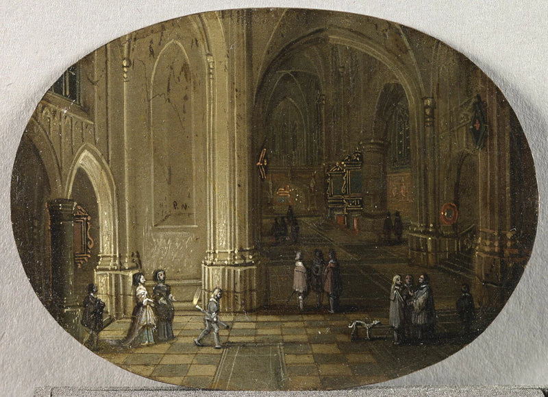 Intérieur d'église. Effet de nuit - Pieter II Neefs
