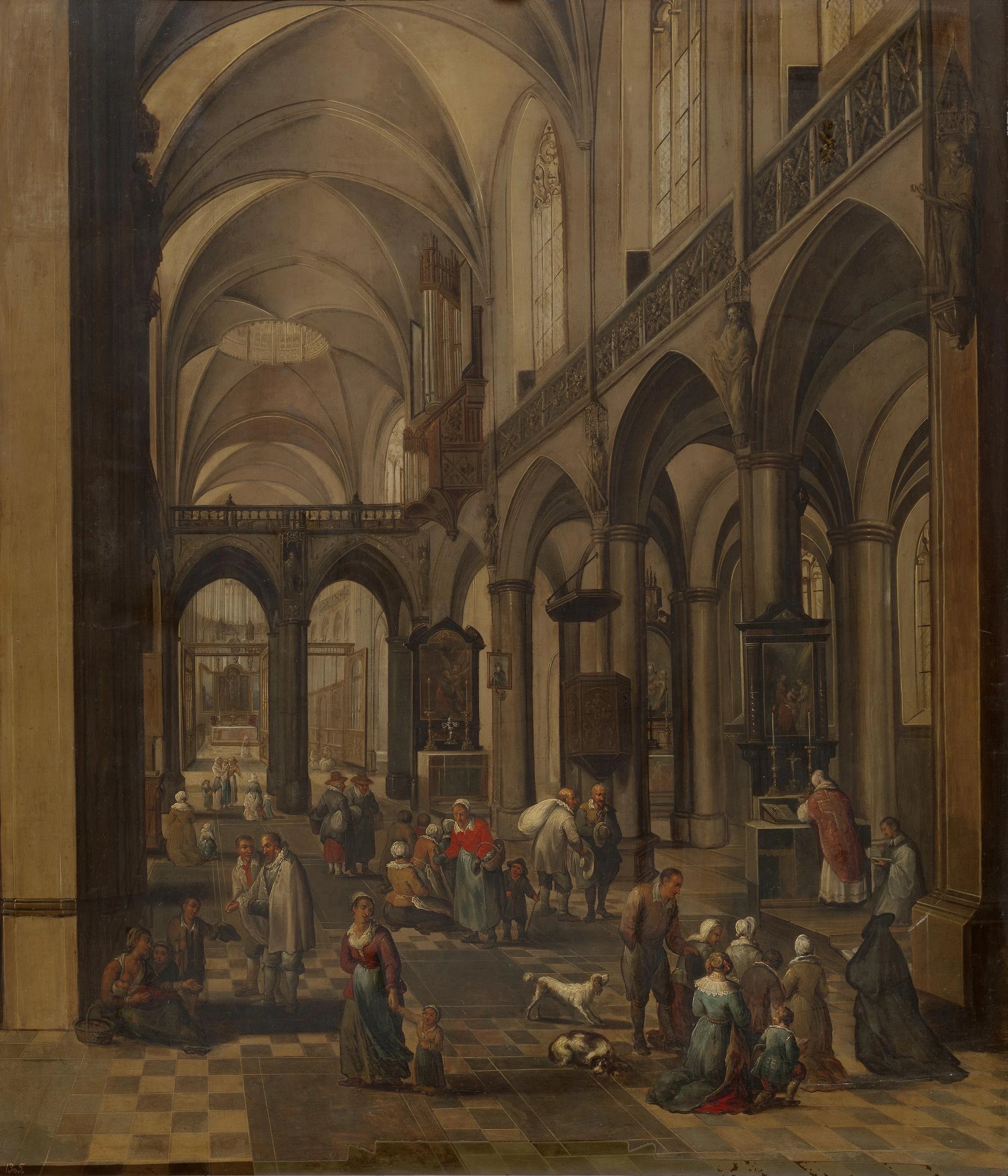Intérieur d'une église flamande - Pieter Neefs l'Ancien