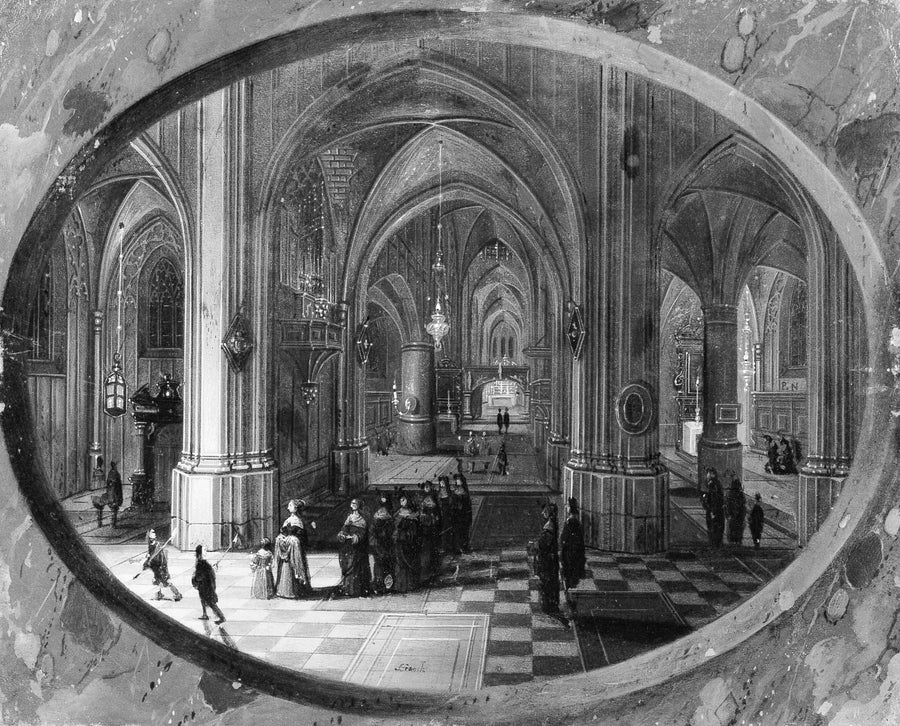 Intérieur d'une église gothique la nuit - Pieter Neeffs the Elder|Frans Francken III