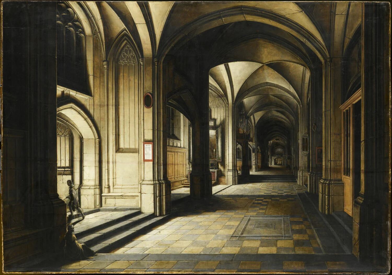 Intérieur d'église imaginaire. Effet de nuit. - Hendrik van Steenwyck II