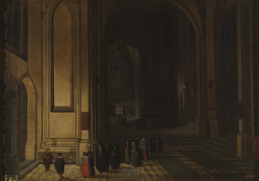 Intérieur d'une église ou l'Offrande - Pieter Neefs l'Ancien