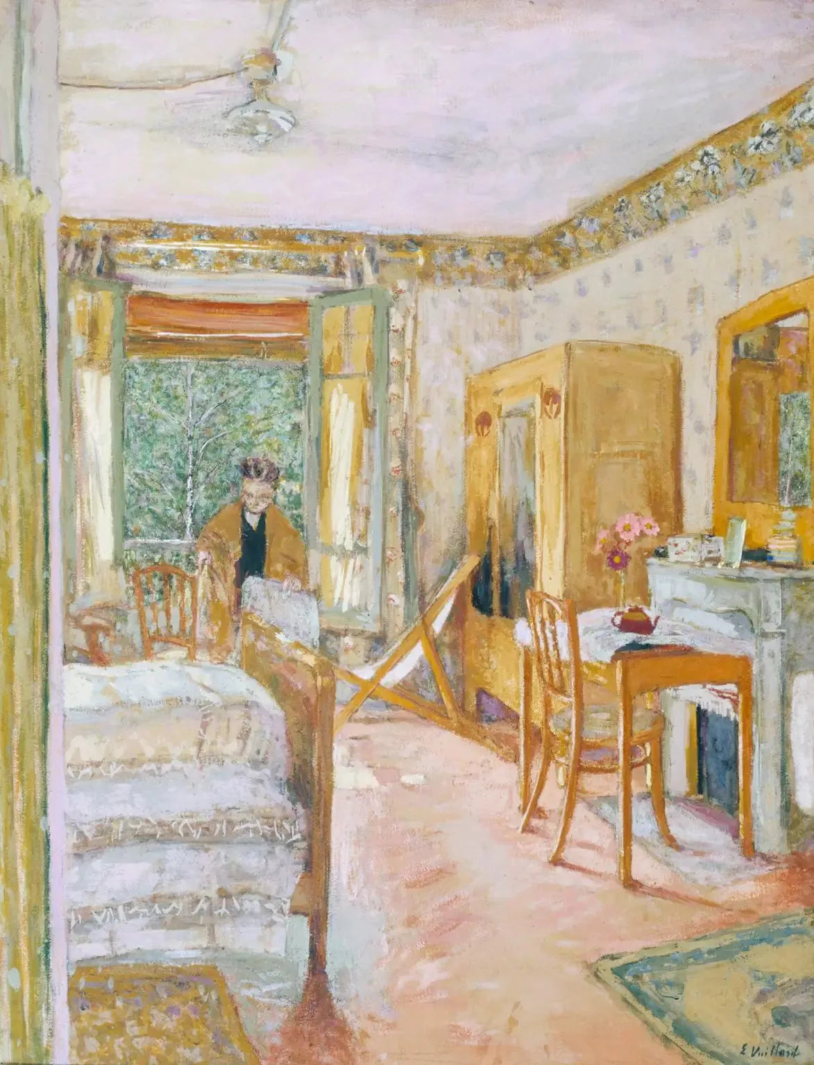 Intérieur ensoleillé - Édouard Vuillard image 1 copie de tableau peinte à la main