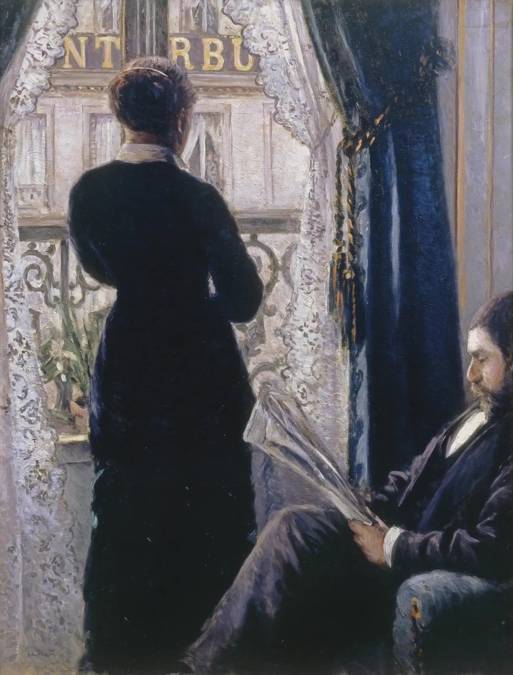 Intérieur, femme à la fenêtre - Gustave Caillebotte image 1 copie de tableau peinte à la main