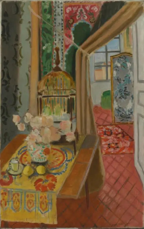 Intérieur, fleurs et perruches - Henri Matisse