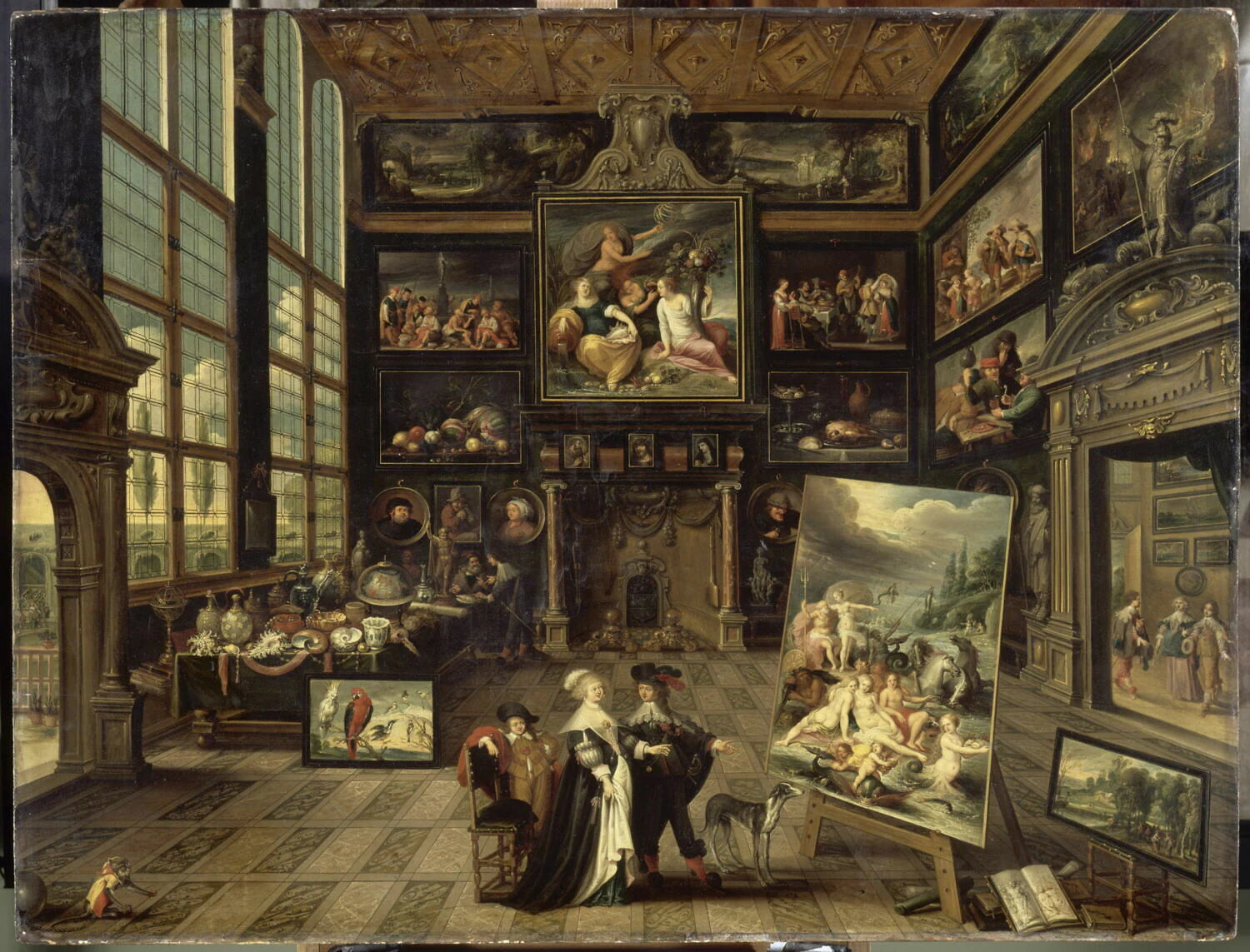Intérieur d'une galerie de tableaux et d'objets d'art - Cornelis de Baellieur