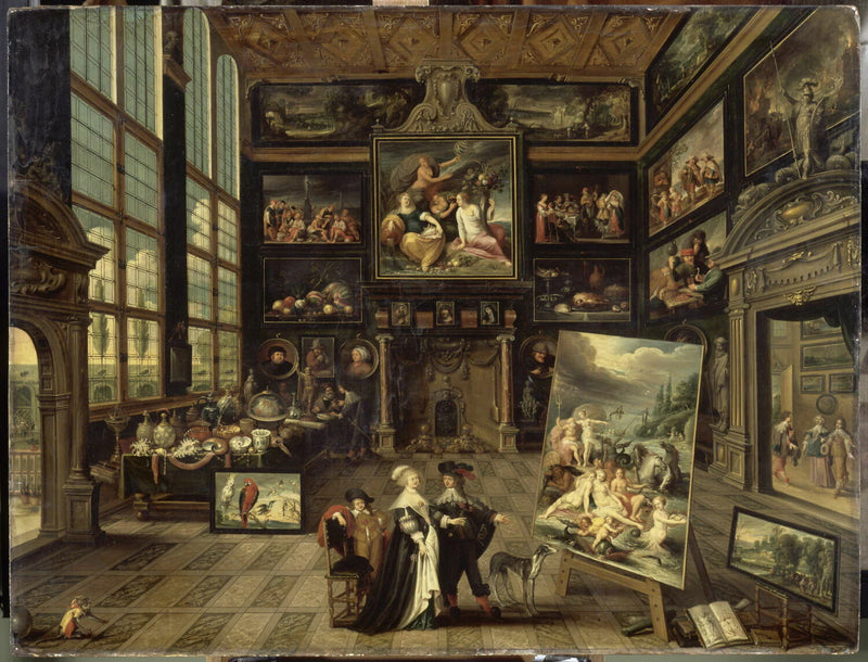 Intérieur d'une galerie de tableaux et d'objets d'art - Cornelis de Baellieur
