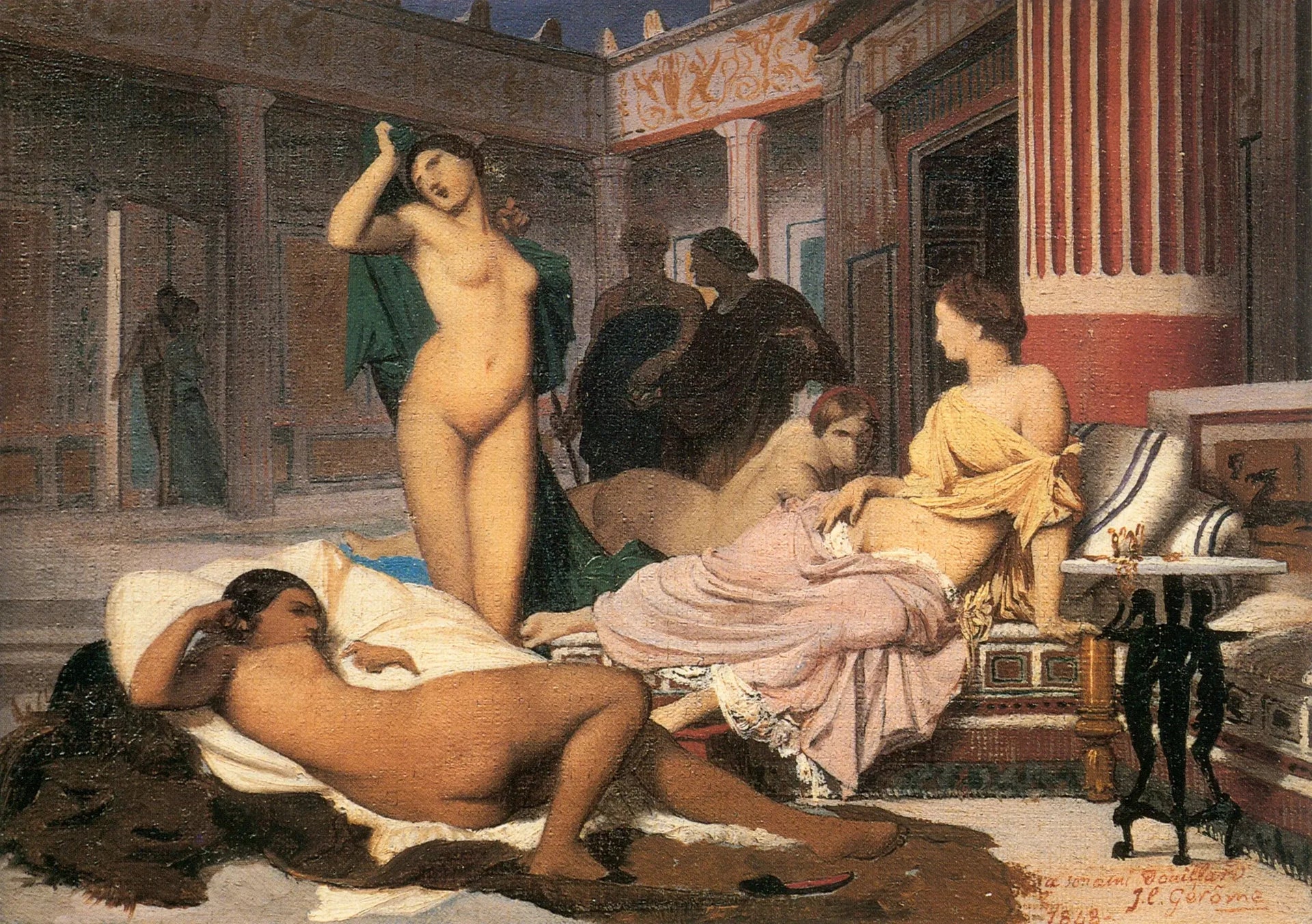 Intérieur grec - Jean-Léon Gérôme image 1 tableau peint à l’huile sur toile