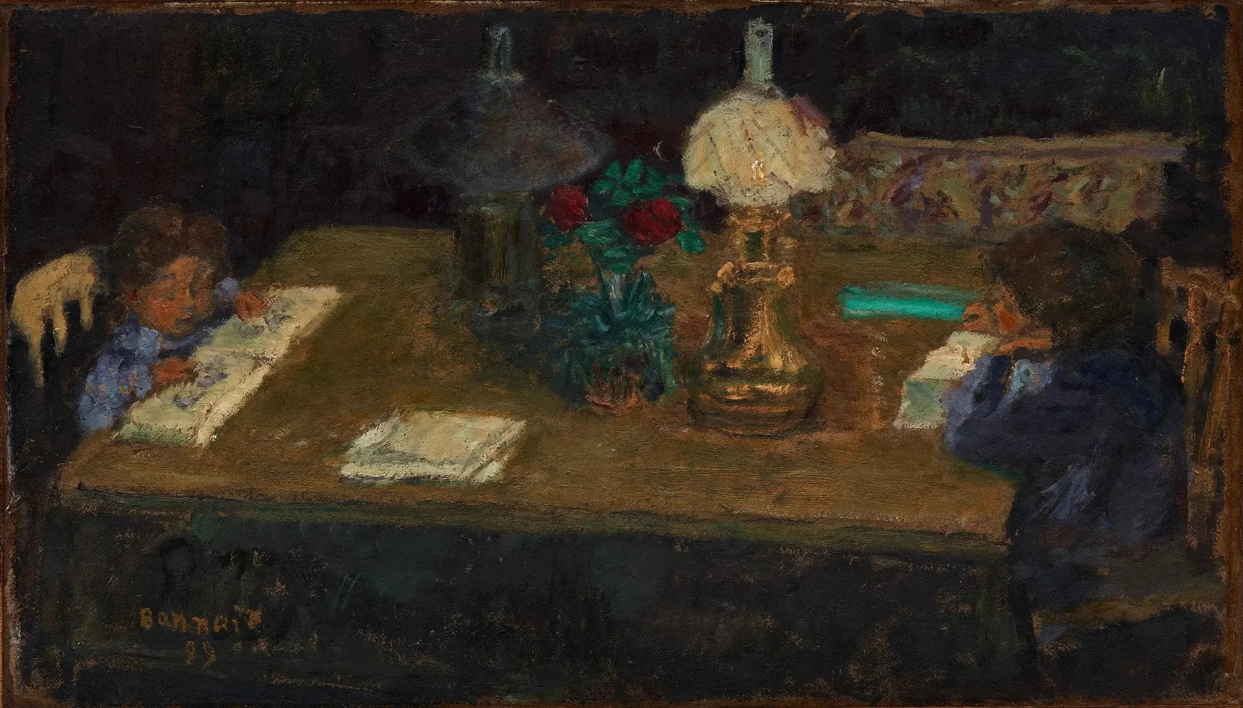 Intérieur: Les enfants Terrasse - Pierre Bonnard image 1 copie de tableau peinte à la main