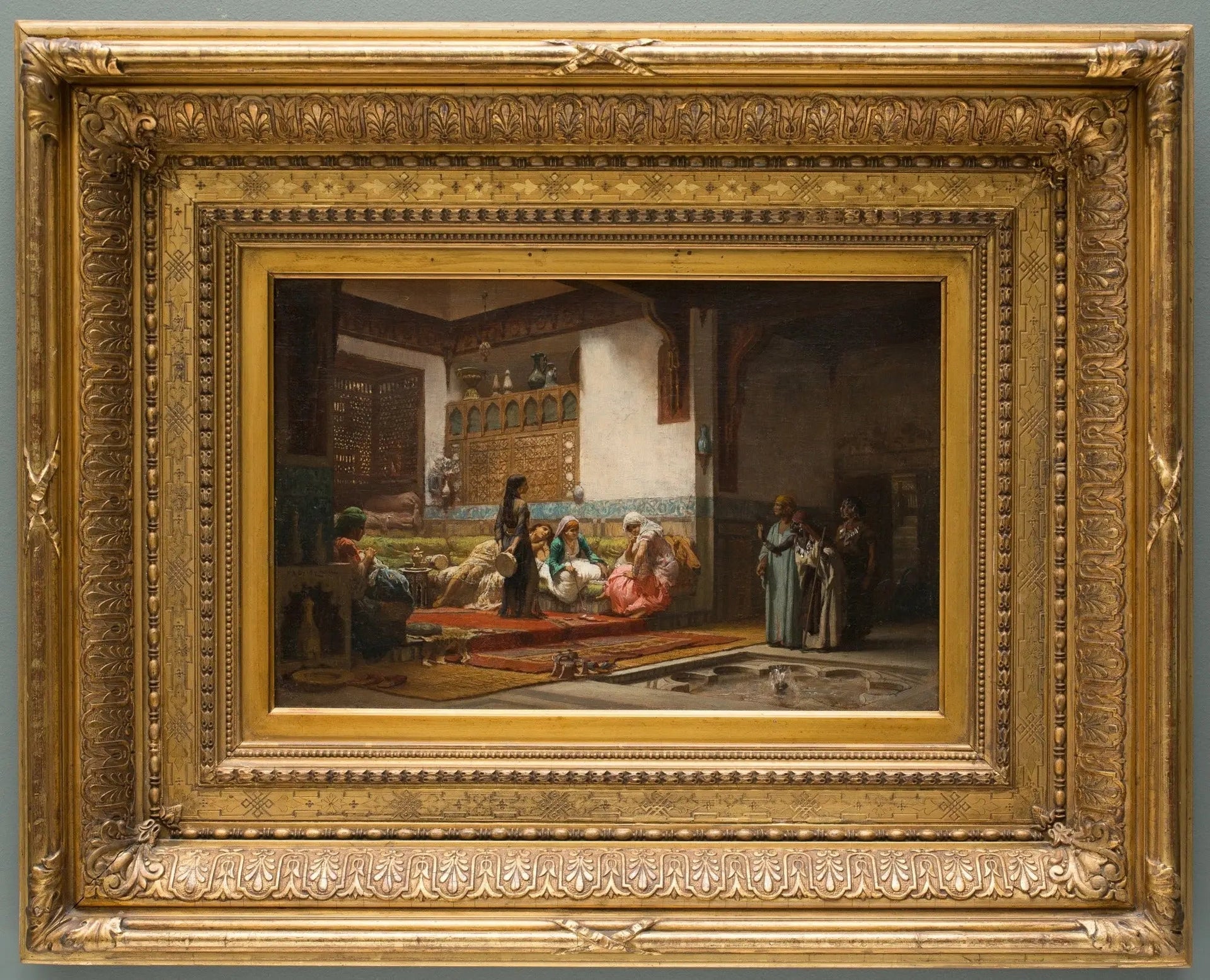 Intérieur mauresque - Frederick Arthur Bridgman image 1 reproduction artisanale de tableau