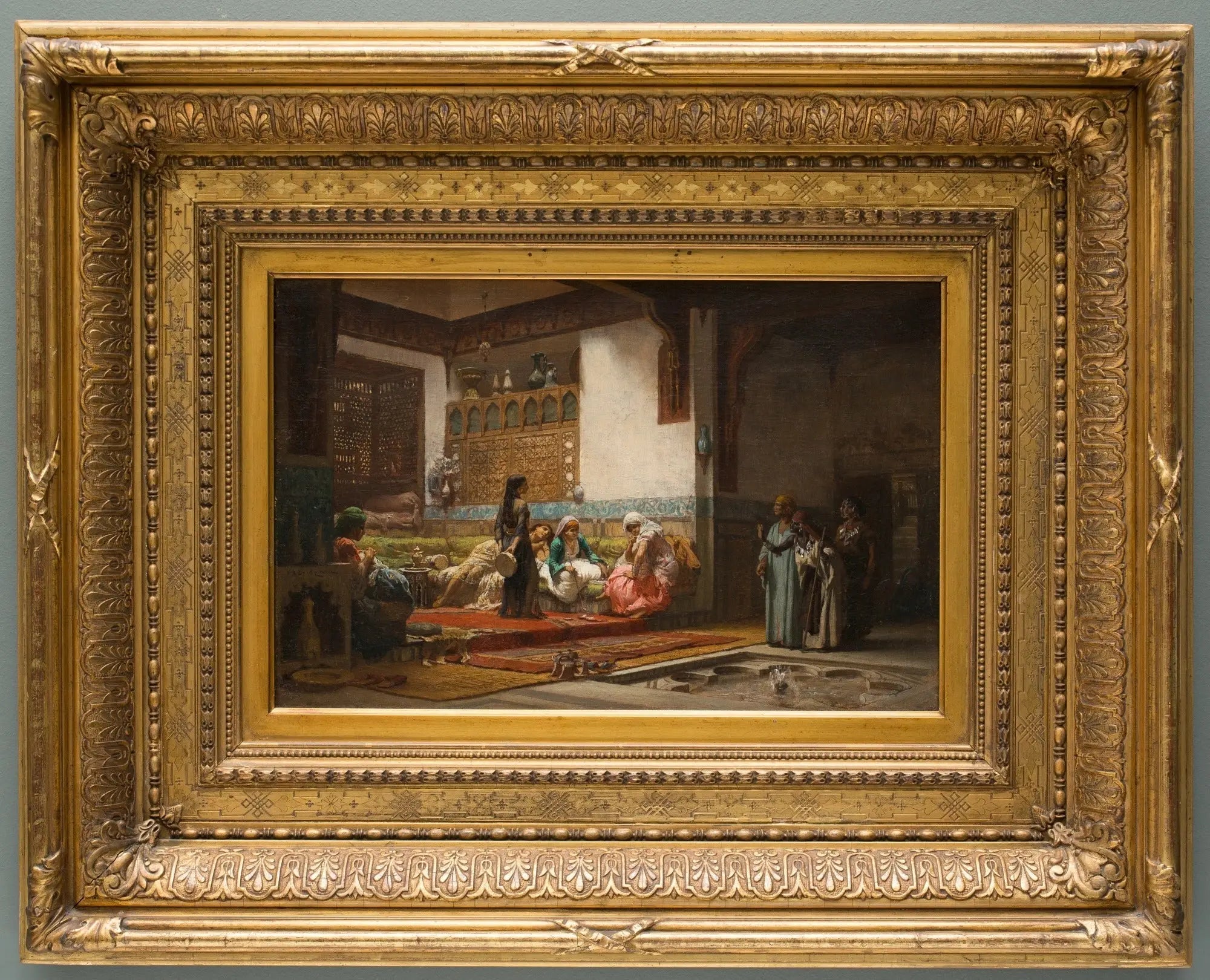Intérieur mauresque - Frederick Arthur Bridgman image 1 reproduction artisanale de tableau
