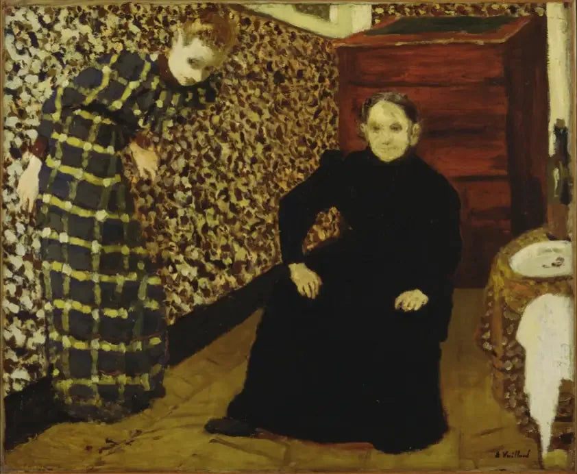 Intérieur Mère et Sœur de l'Artiste - Édouard Vuillard image 1 tableau peint à l’huile sur toile