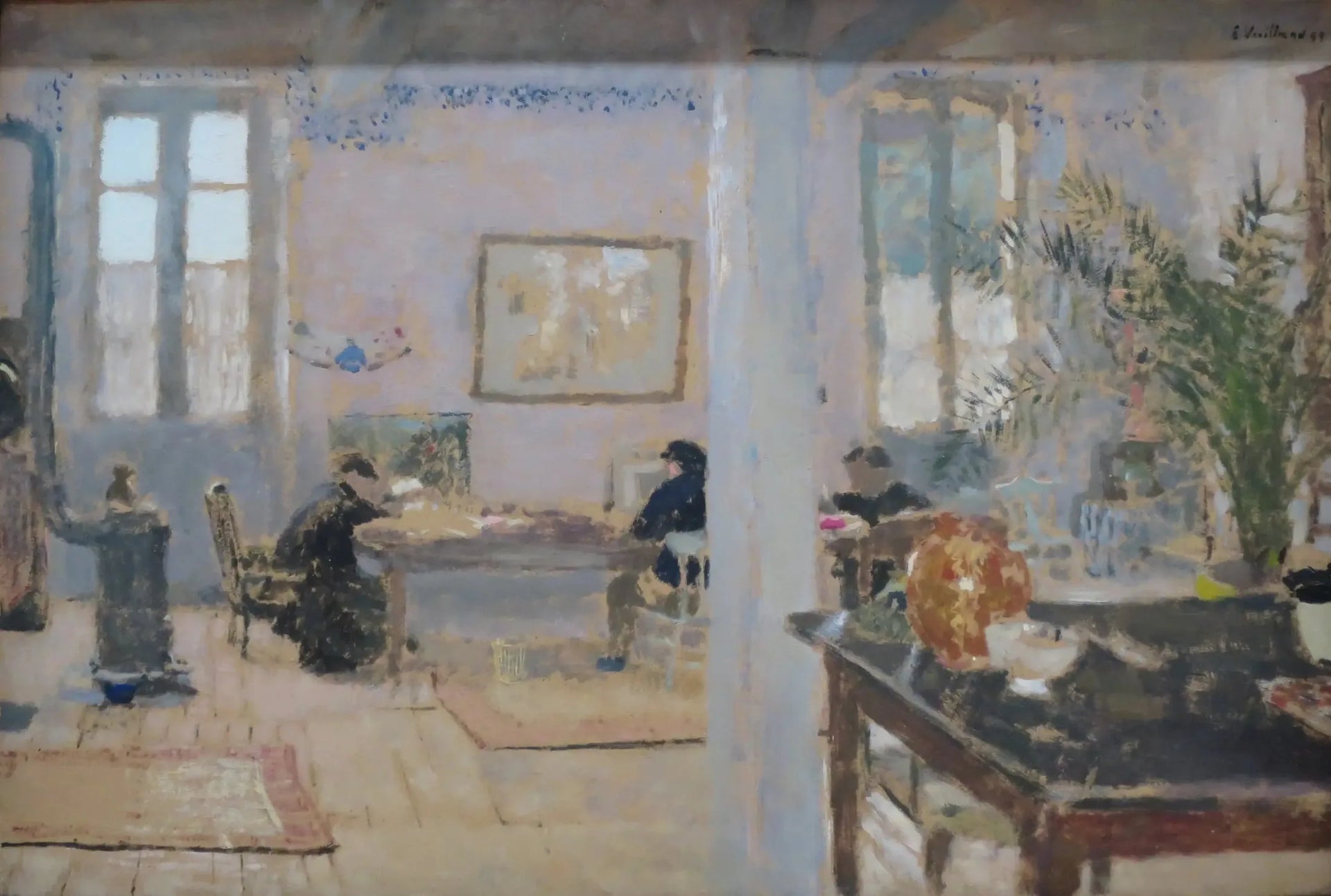 Intérieur. Relais - Édouard Vuillard image 1 tableau peint à l’huile sur toile
