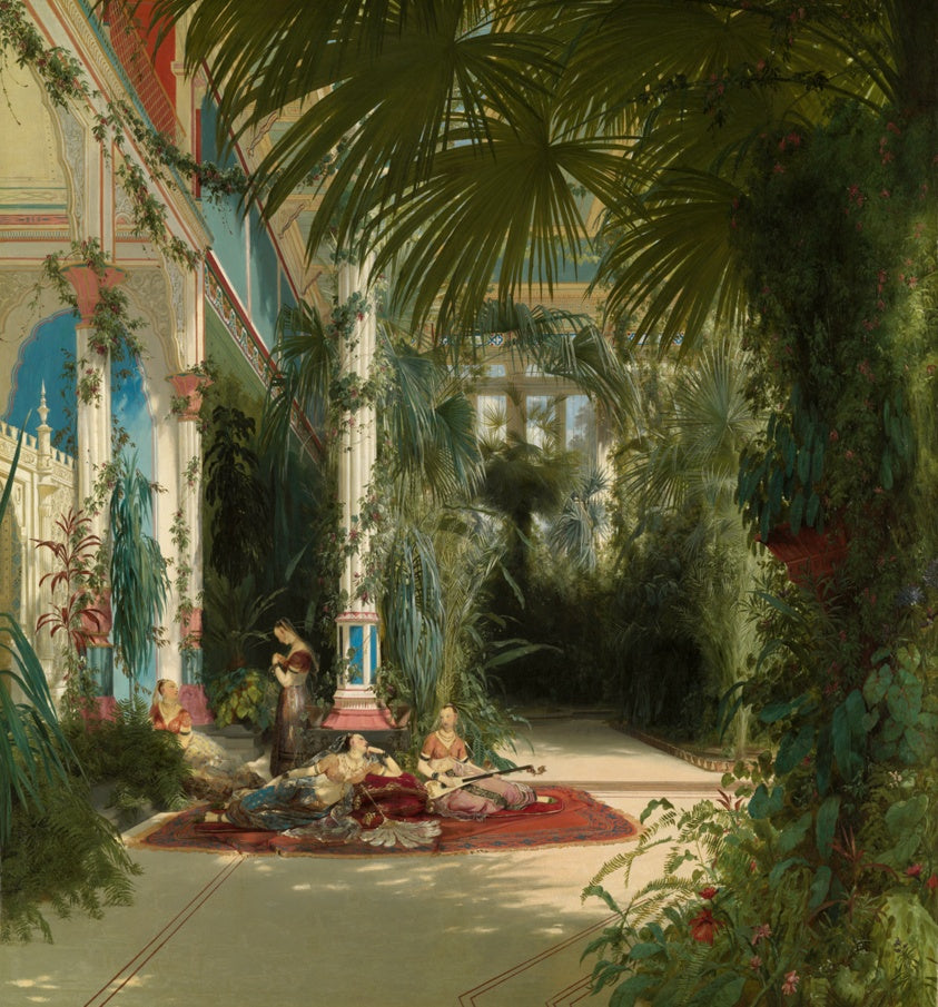 L’Intérieur de la serre de l’île aux Paons - Carl Blechen