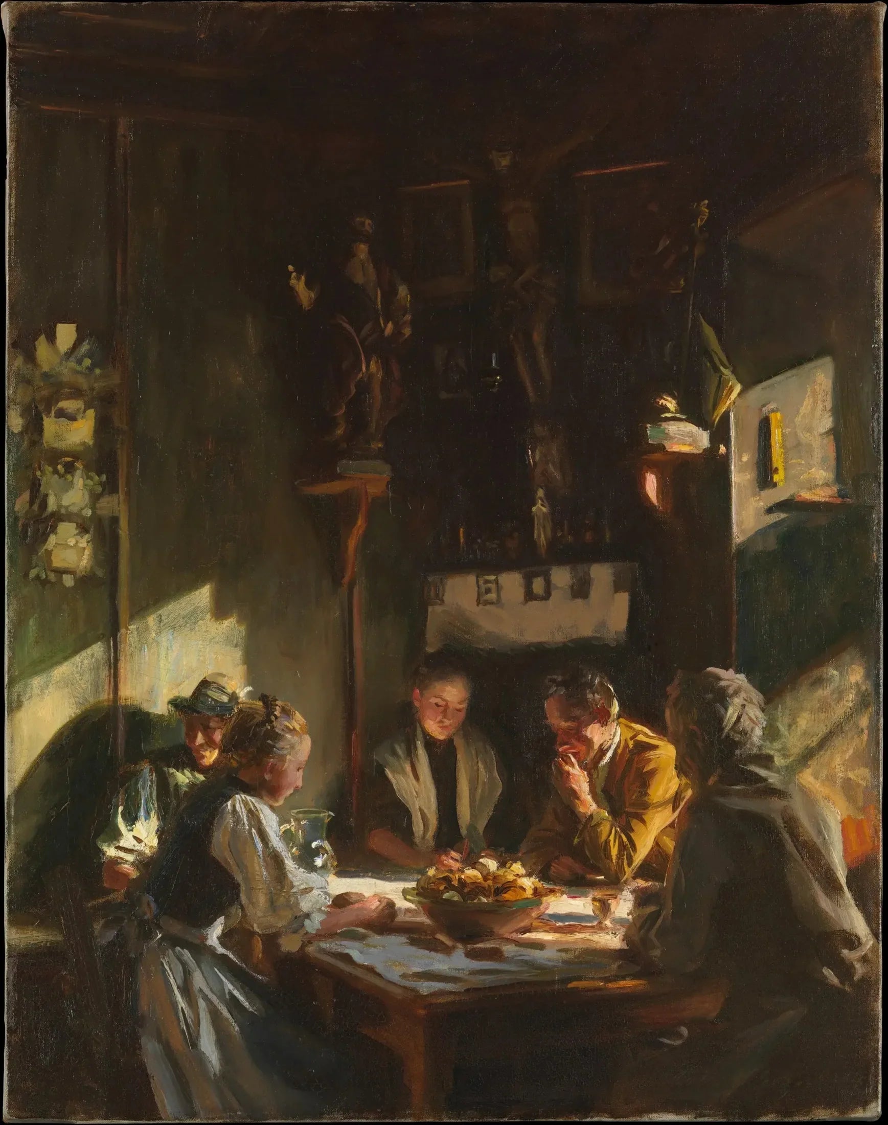 Intérieur tyrolien - John Singer Sargent image 1 copie peinte à la main à l’huile