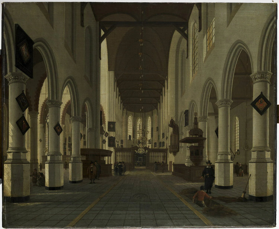 Intérieur de la Vieille Église (Oude Kerk) de Delft - Hendrick Cornelisz. van Vliet