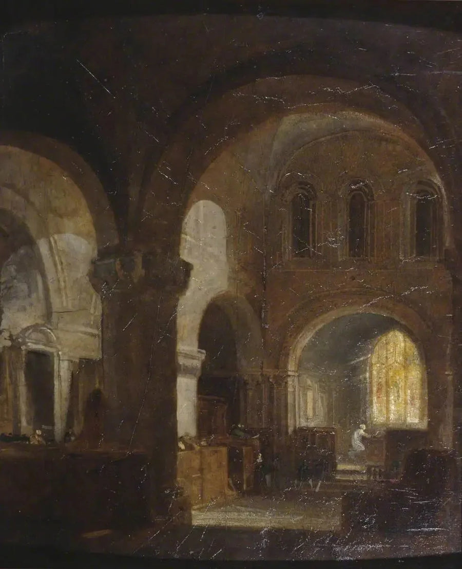 Interior of a Romanesque Church - J. M. W. Turner