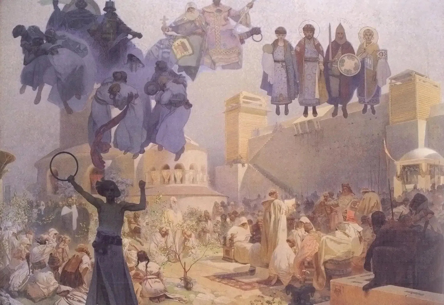 Introduction à la Liturgie esclave - Alphonse Mucha image 1 tableau peint à l’huile sur toile