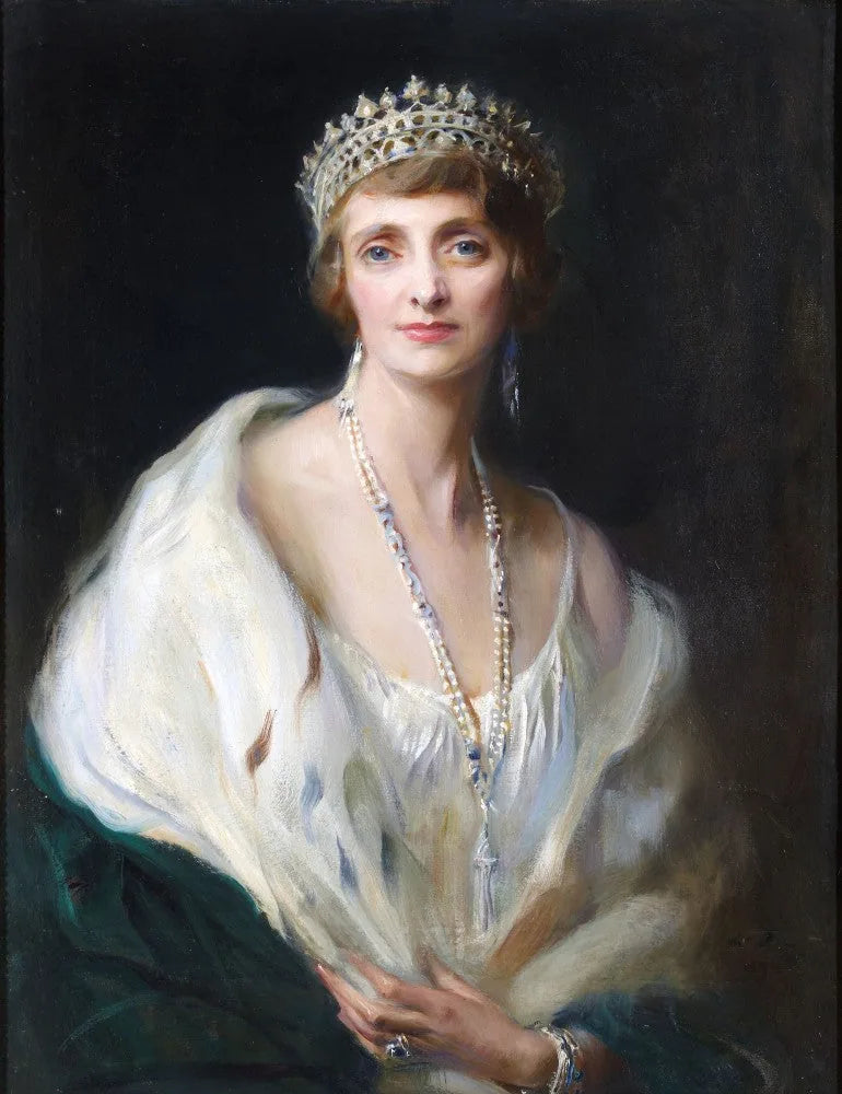 Irène Mountbatten, marquise de Carisbrooke, née Lady Irène Frances Adza Denison - Philip de László image 1 reproduction artisanale de tableau