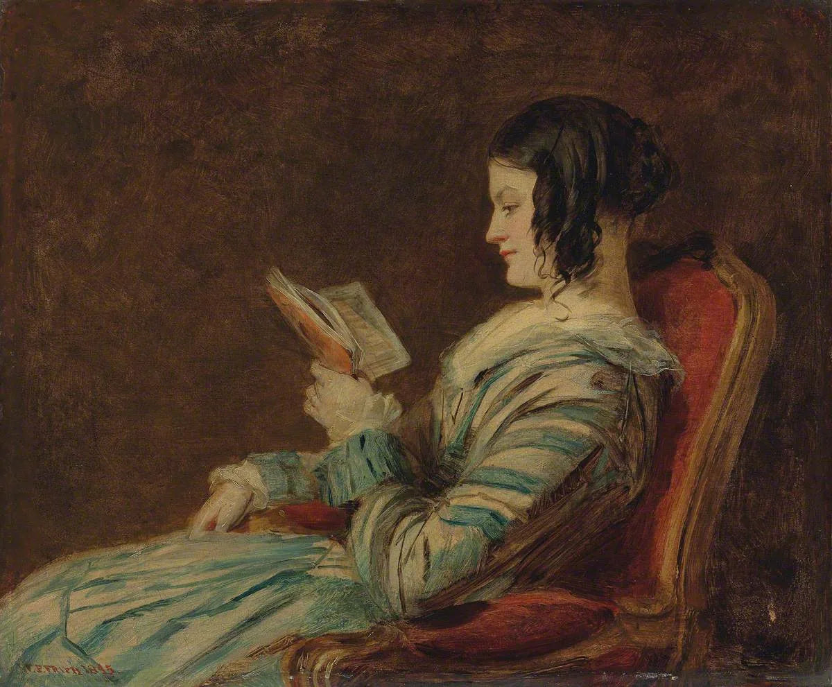 Isabelle Frith, Reading - William Powell Frith image 1 copie de tableau peinte à la main